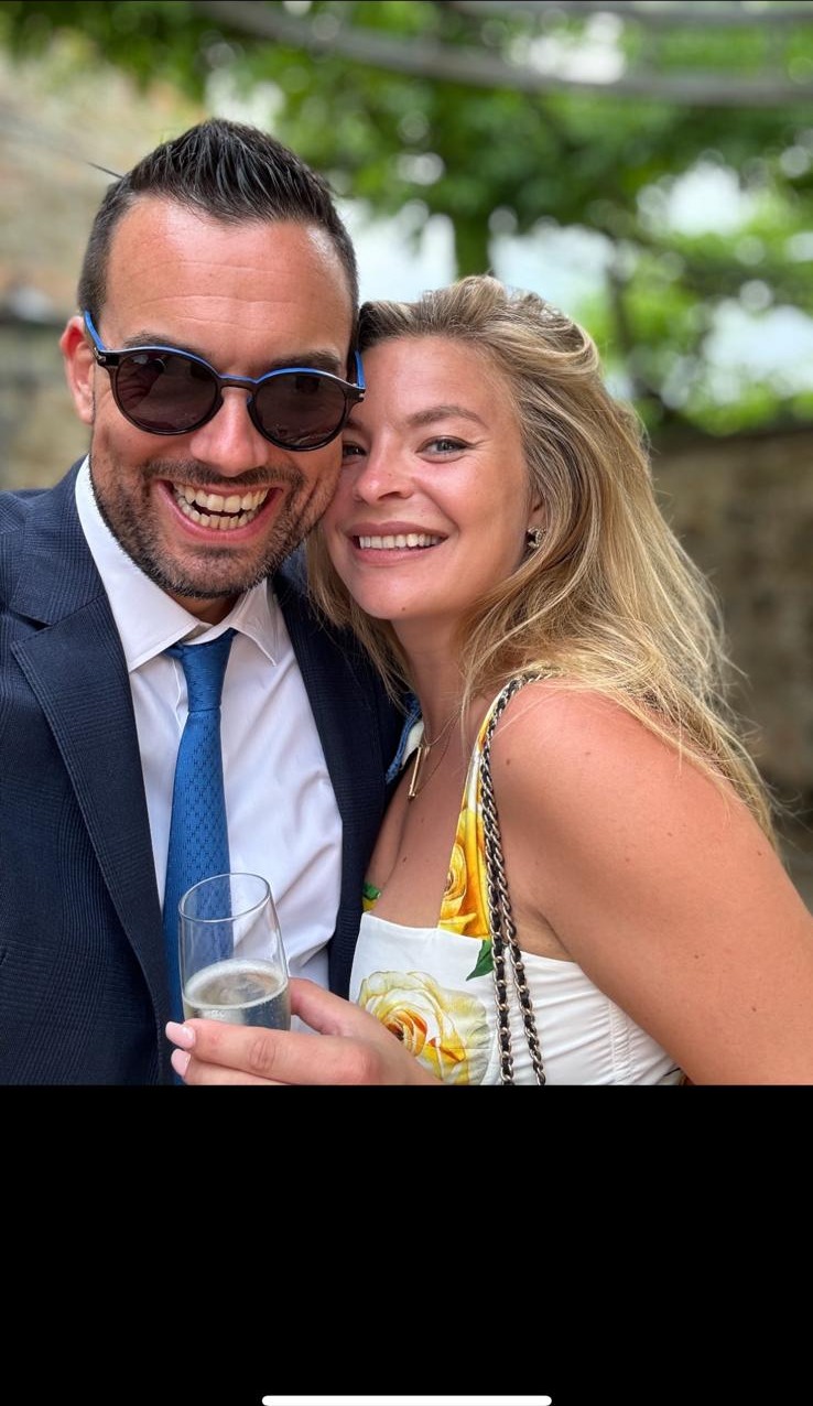 Ludovic and Melissa together on a summer afternoon